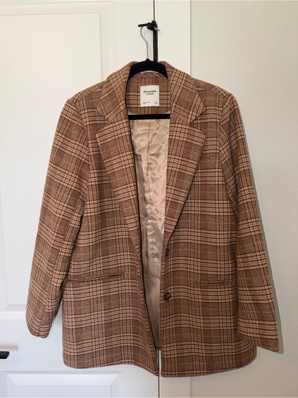 Abercrombie Brown Plaid Blazer Jacket